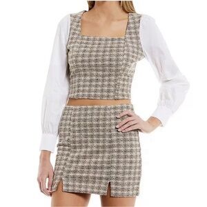 Love and pieces  collection tweed coordinating set